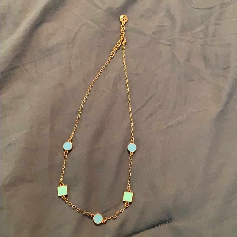 NWOT Tory Burch Geometric Charm Necklace.